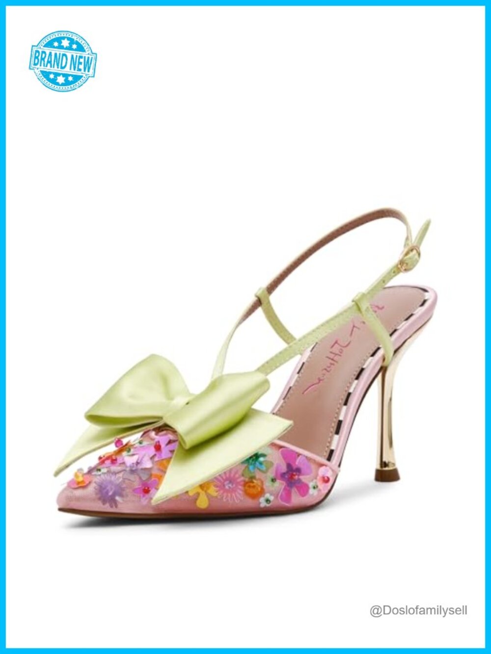 Betsey Johnson Melisa Slingback Pointed Toe Stiletto Pump